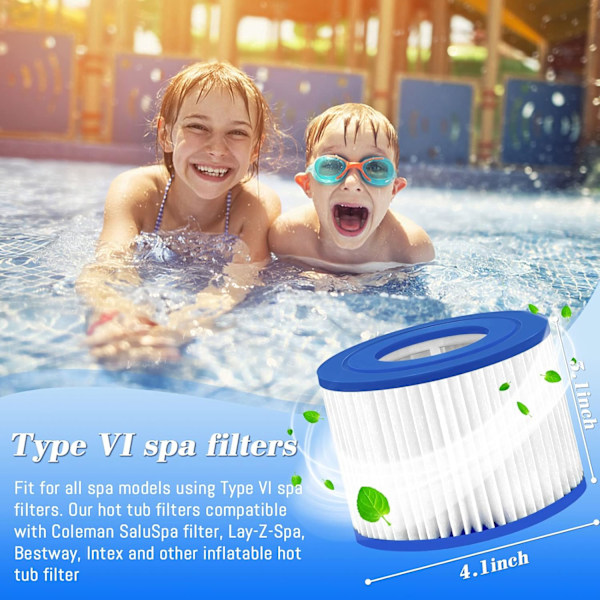 Bestway Lay-Z-Spa Suodatinpatruuna Koko VI, 58323, 1 x Kaksoispakkaus (2 Suodatinta)