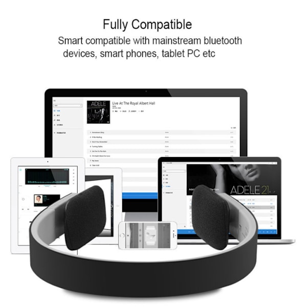 Langattomat kuulokkeet Ladattavat Yli Korvan Langattomat Bluetooth-kuulokkeet White