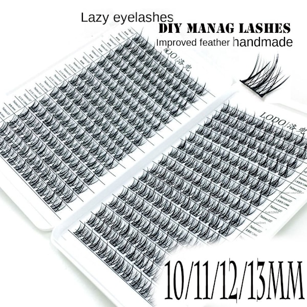 320 individuella lösögonfransar i kluster 3D 10MM 10MM 10mm