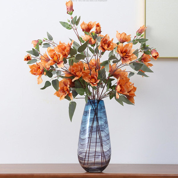 Konstgjorda blommor för flera användningsområden Ljusfärgad konstsilkeblommasimulering Clivia Display For Gifts