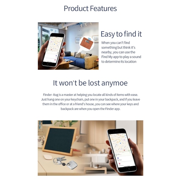 Mini GPS Tracker - Realtidssporing, app uden abonnement, IP65-WELLNGS