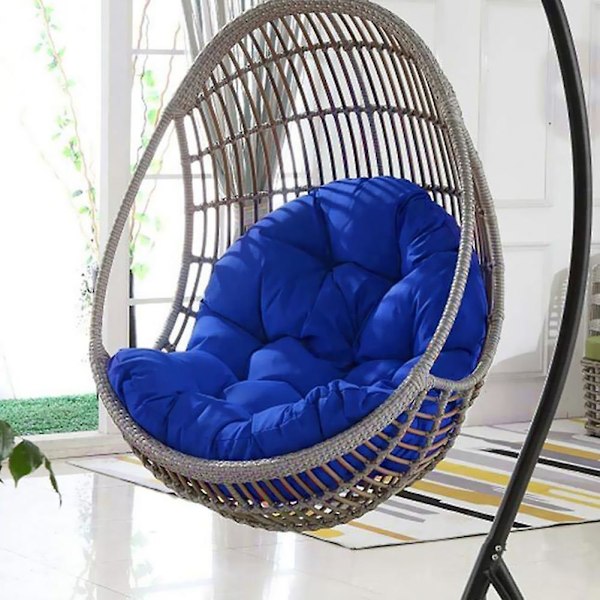 Udskiftningspude til hængende æggestol, kompatibel med åndbar stolmåtte, kompatibel med udendørs indendørs marineblå Navy Blue 120x80