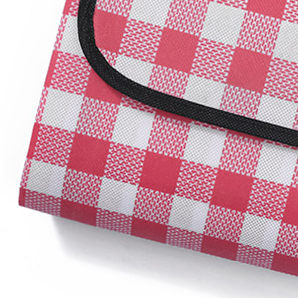 Portabel Picknickfilt Extra Stor Utomhus Sandtät Vattentät röd kvadrat red square 90*150cm