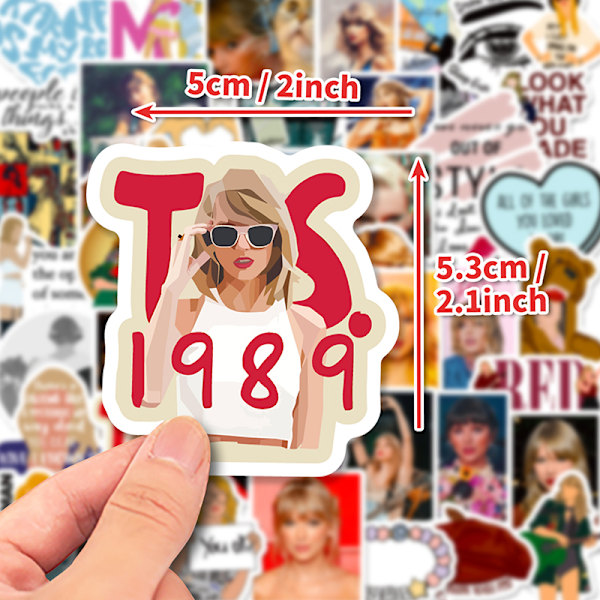 50 stk Taylor Music Album Sanger Mote Stickers Pakke DIY Dekor A3