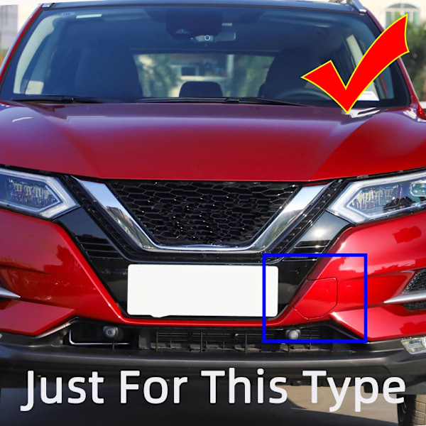 Virkad dragkrok för bil fram med bil, skydd, dragkrok, lock, Nissan Qashqai 2019, 2020, 2021, biltillbehör Gold