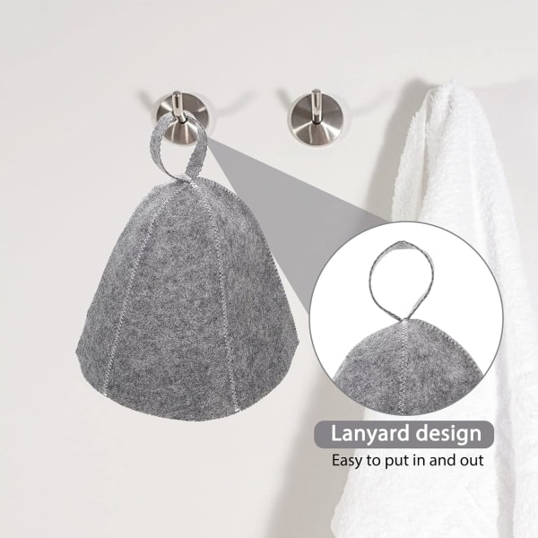 st Filtbastuhattar, Badmössa, Huvudskydd, Absorberande Bastumössa för Bastu, Dusch, Badrum, Ångbastu A 3pcs