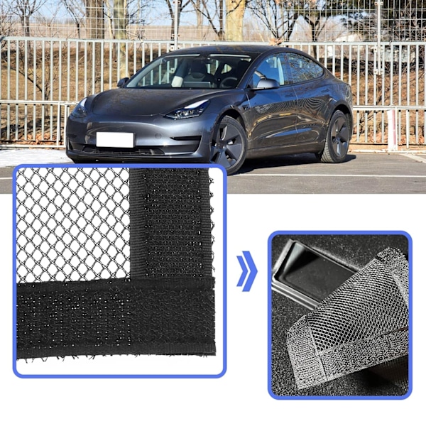 2 st bilunderstols luftventilationskydd kompatibla med Model Y Model 3 luftuttag, anti-blockerande nätgaller skydd, 25 x 11,8 cm svart