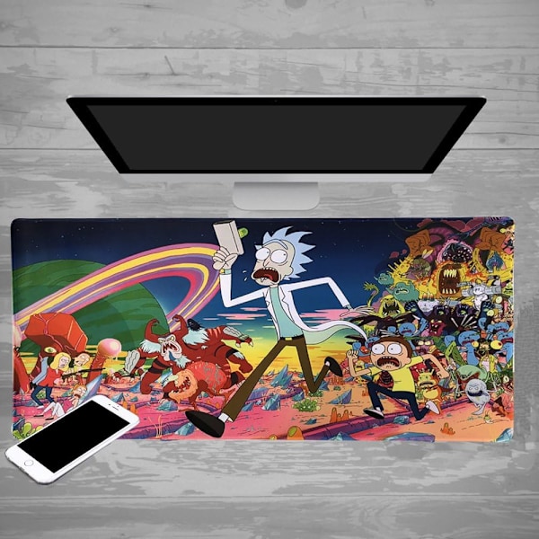 Gaming Musemåtte 90x40cm Stor Computer Skrivebordsmåtte Kontor Musemåtte Skridsikker Gummibase Vandtæt Syet Kant