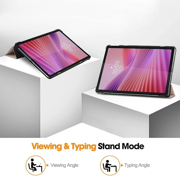 For Lenovo Tab TB311FU Deksel Anti-Fall Lær Stativ Nettbrett Beskyttelse Flerfarget Flerfarget[GKS] Multicolor Rose Gold
