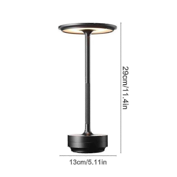 Ladeskrivebordlampe, dimbar, vanntett, metall, USB-oppladbare bordlamper - 1 stk