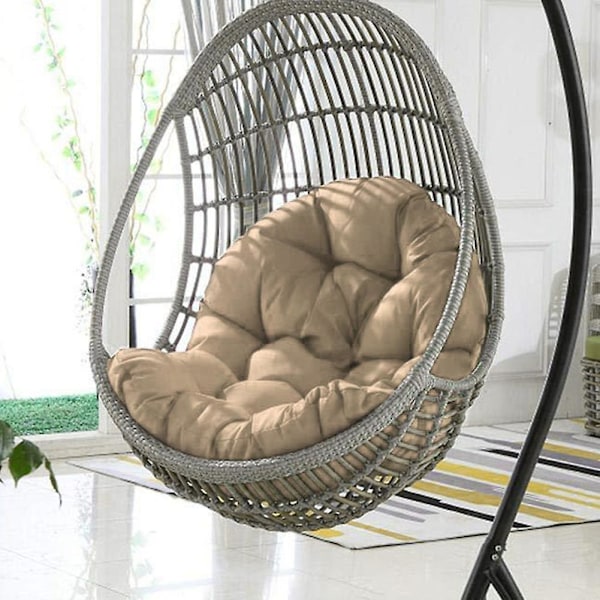 Udskiftningshynde til hængende æggestol, kompatibel med bordmåtte, åndbar, kompatibel med udendørs indendørs Khaki Khaki 120x80