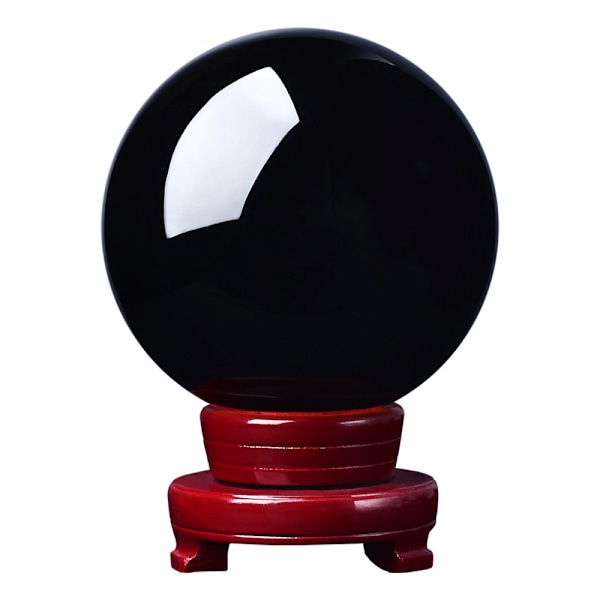 Obsidian krystallkule for Fengshui-kule, spådom, meditasjonskule, hjemmedekorasjonskule, 100% naturlig og ekte