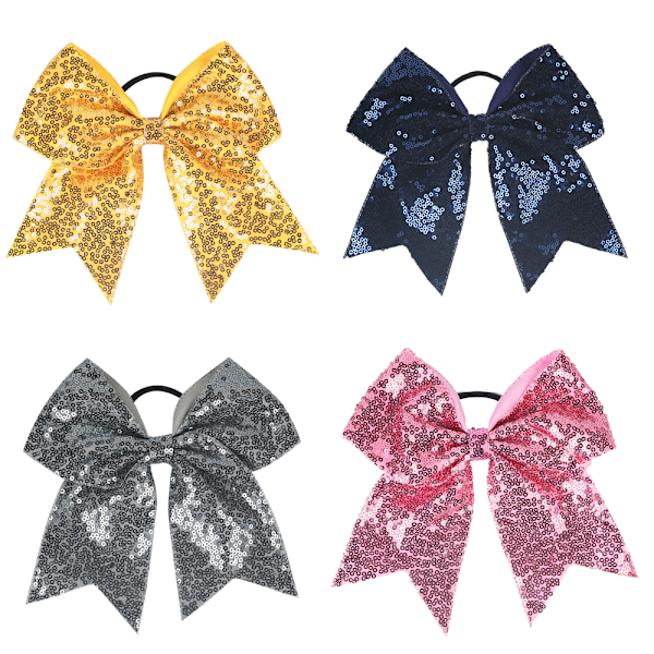 2-pack rosetter cheer hårrosetter med hästsvanshållare för T