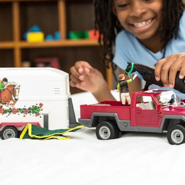 SCHLEICH - Pick-up med hestetrailer - 42346 - Horse Club-serien
