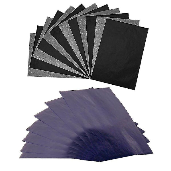 Svart baspapper A4 A3 Fritt snitt Återanvändbart Dubbelsidigt Kontorsmaterial Skolmaterial Ritning Kol A4 black 50 sheets