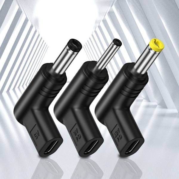 USB C PD til strøm Universal 5/9/12V Type C til DC J 12V-5.5x2.5