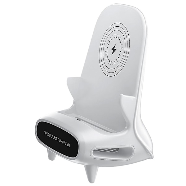 15W Trådløs Lader Bærbar Mini Stol Trådløs Lader for Alle Mobiltelefoner Trådløs Lader Stol Mobiltelefon Trådløs Lader