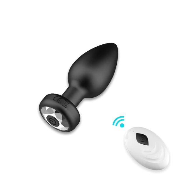 Wireless remote control vibrating masturbation silicone butt plug