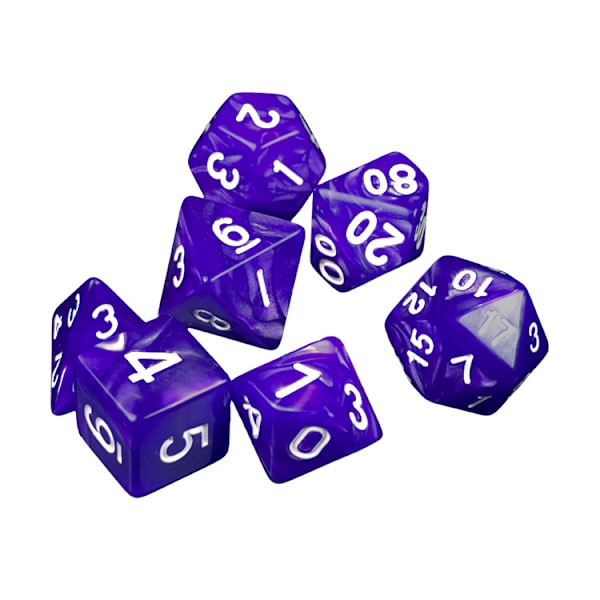 (56 stykker) Polyhedral terninger 8 farver Rollespils terninger Dat de Je E