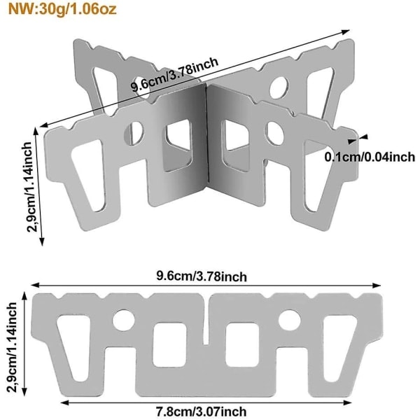 Krydsstøtte i rustfrit stål til gryde. Kedel Måltider Tilbehør til campingkomfur Vandreturskomfur Gaskomfur