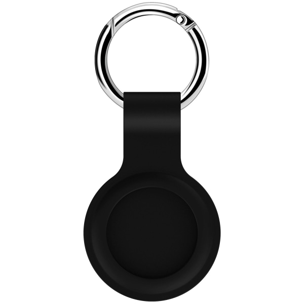 Silikondeksel for AirTag med nøkkelring, 2 stk. (svart)