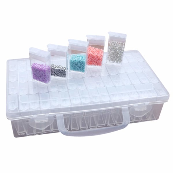 64 compartments Diamond painting Storage box Plastic jars, 5d