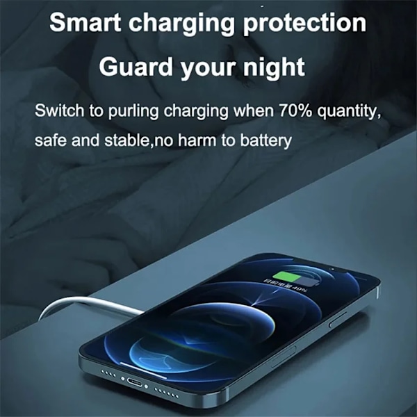 30W Magnetisk Trådlös Laddare för iPhone 15 14 13 12 11 Pro Max Airpods PD MagSafe Telefonladdare Snabbladdning Black PD Port Only
