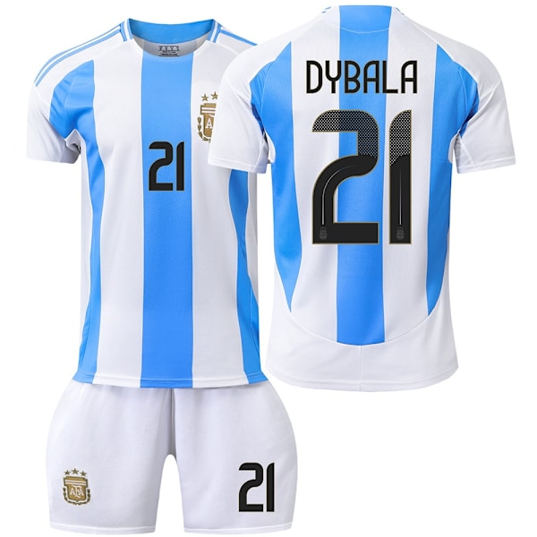 Fodboldtrøje 2024 Copa America Argentina Fodboldtrøje 10 Messi 11 Di Maria Voksne Børn Trøje Hjem 21- Perfet Hjem 21 Hjem 21 Home 21 XL