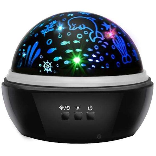 Stjärnprojektor - Galaxlampa - Undervattensprojektor - Svart Black Black
