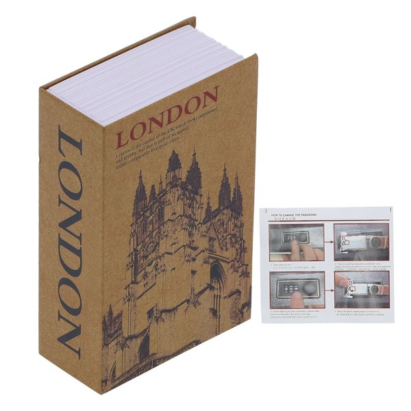 Mini Box Safe Box Simulation Bokformad Pengar Förvaringslåda KLB