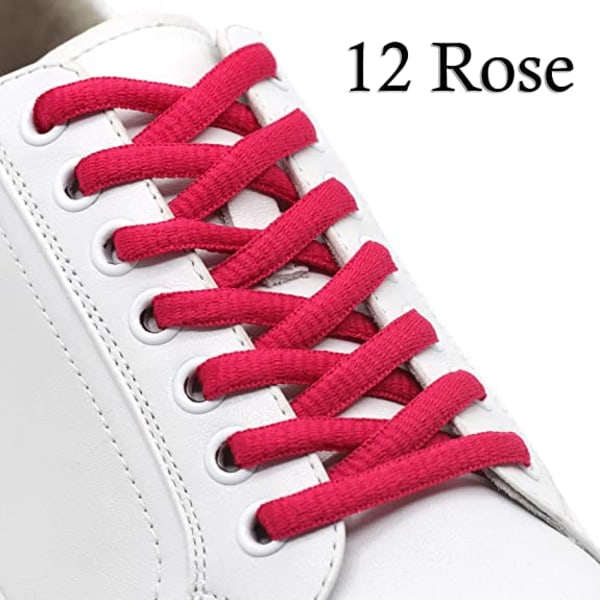 2 par ovala skosnören sportskosnören är lämpliga för sport-/löparskor, och repet är en one size(Rose red)