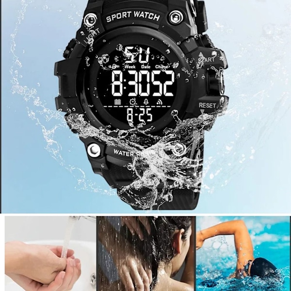 Herre Sportsur Digitalur SORT Black