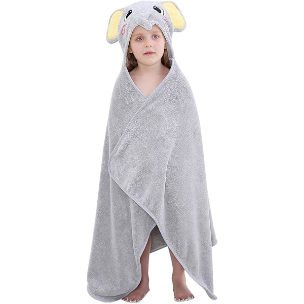 Baby Bath Towel with Hood Size Animal Face Bathrobe for Boys and Girls