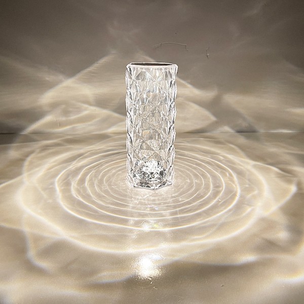 Krystall Diamant Bordlampe, 16 Farger USB Lading Berøringslampe Be