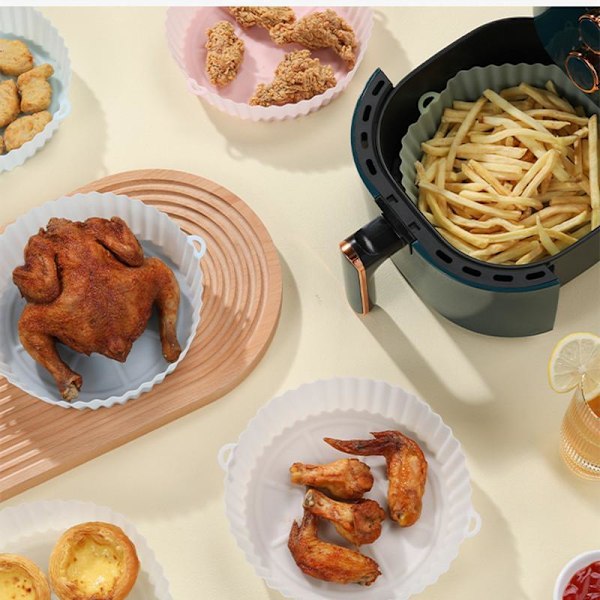 Air Fryer Silikoneform, Bageplade til ovn - Silikone - Airfryer Hvid White White