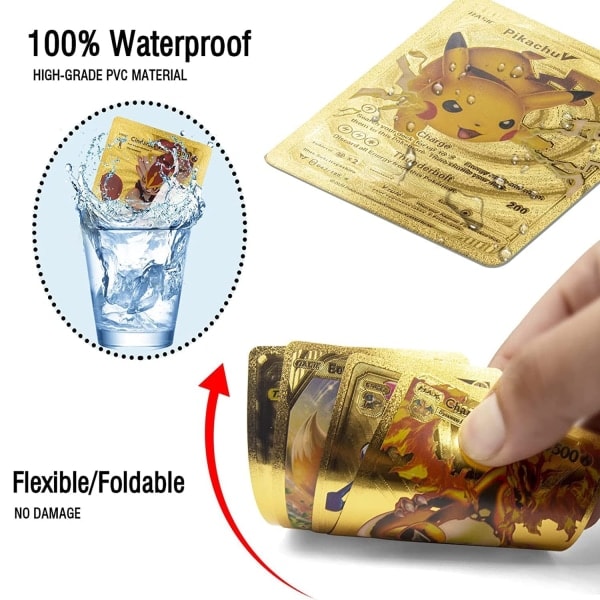 55 stk. kort guld | Guldfolie Kort Assorterede Kort Deck Box - VS