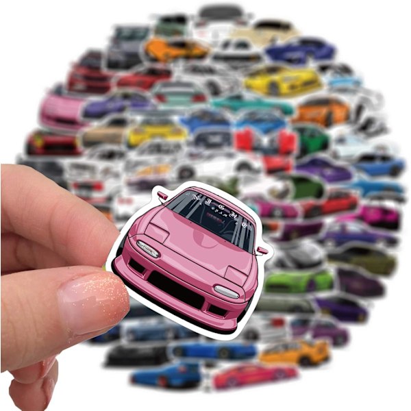 100 kpl JDM-autotarroja vesipulloon, kannettavaan tietokoneeseen