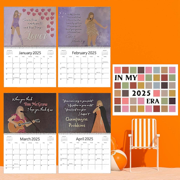 Taylor Swift 2025 Officiell Kalender (Färg: Rosa)