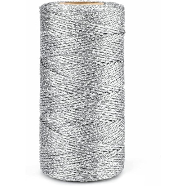 Silvermetall julrep 1,5 mm 100M (icke-elastiskt) Creative Wax