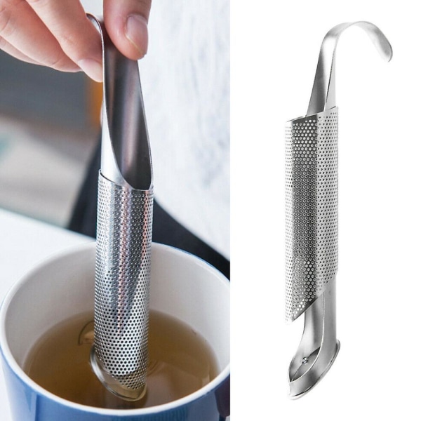 HHL Mugg Glaskopp Lös Teblad Infuser Mesh Örtsil Filter Diffuser Rostfritt stål