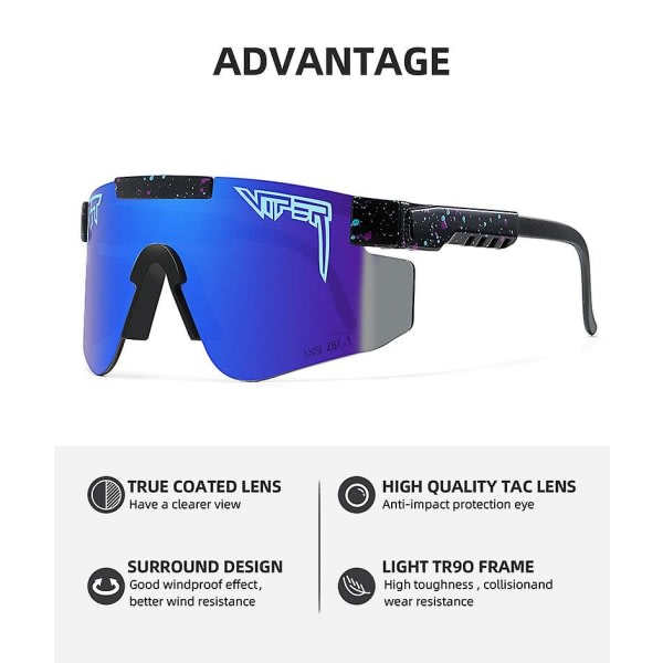 De nya utomhus vindtäta glasögonen klassiska glasögon, Cykling Löpning Fiske Sport Polarized Sunglassesc36