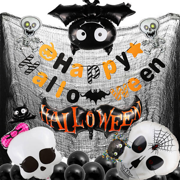 Halloween-ilmapallobannerisetti Happy Halloween Fest Deko I