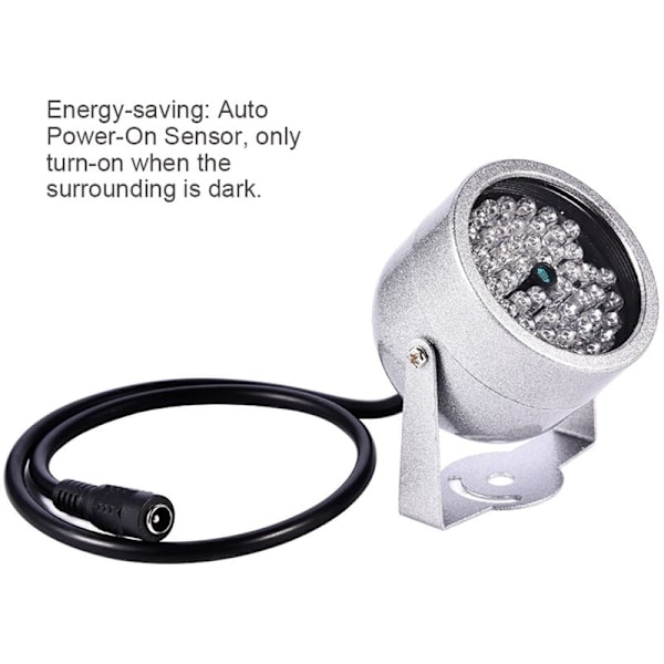 Infrarød Fyllelys 48 LED IR-belysningslamper IP65 Vanntett Kamera IR Infrarødt Lys Nattsyn Fyllelys for CCTV-kamera