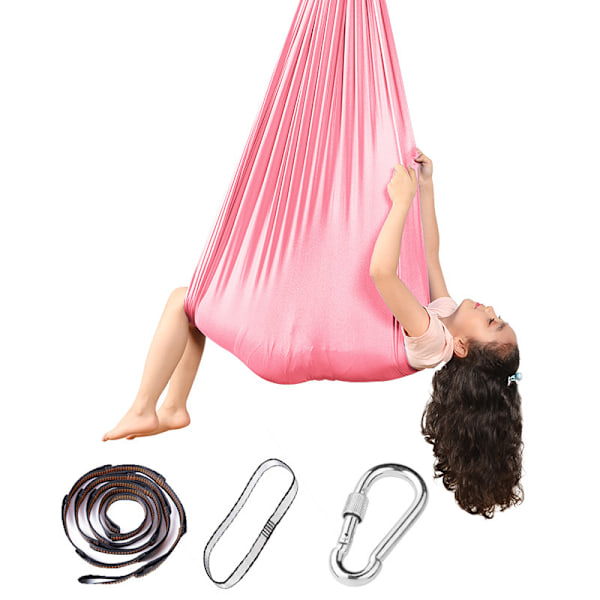 Sensorisk gunga inomhusterapi gunga för vuxna barn 280*100CM Pink