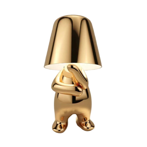 Lille Gylden Mand LED Bordlampe Berøringsstyret Dæmpbar Lampe Bar Natlys Gold