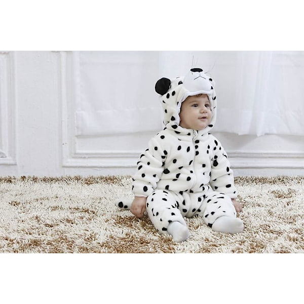 Reedca Barnekostyme med Dinosaur for Barn - Søt Kostyme med Hette for Halloween - Snøleopard Snow leopard 3-6 Months