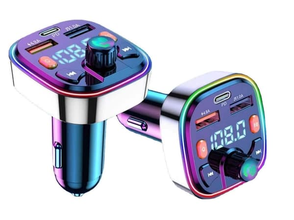 Bluetooth 5.0 Biladapter: FM-sender, PD 3.0 Hurtigopladningsudgang, Type-C Protokol.