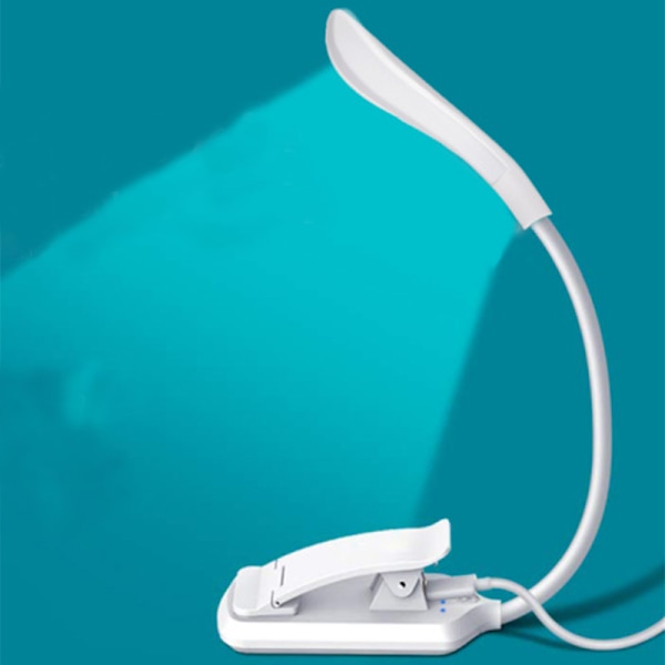 INF Leselampe, LED-boklampe med 3 lysmoduser, oppladbar White