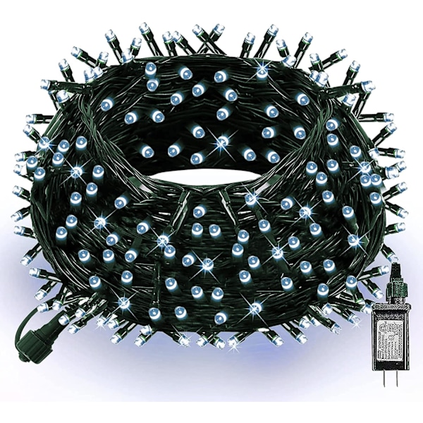 Kirkkaat 66FT 200 LED jouluvalot, joulunauhavalot yhdistettävissä, valkoinen White 200 LEDs