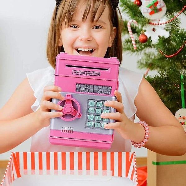 Spargris för flickor 3-12 år, Lösenordsskyddad sparbössa för flickor Elektronisk spargris för barn [xh]